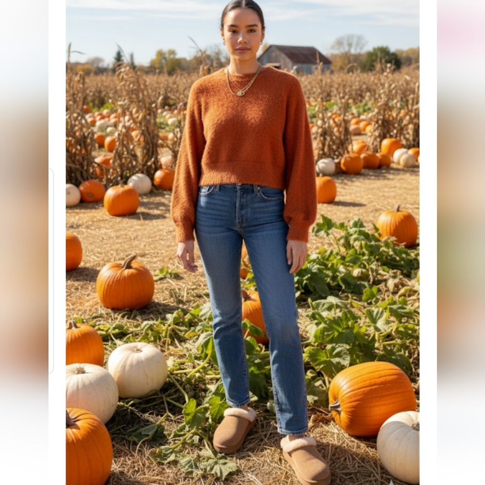 Sunday Best Rust Orange Kitten Sweater